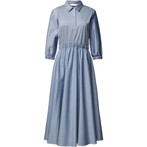 Blaues Chemisier-Kleid MAGGIO-Stil , Damen, Größe: M - Max Mara - Modalova