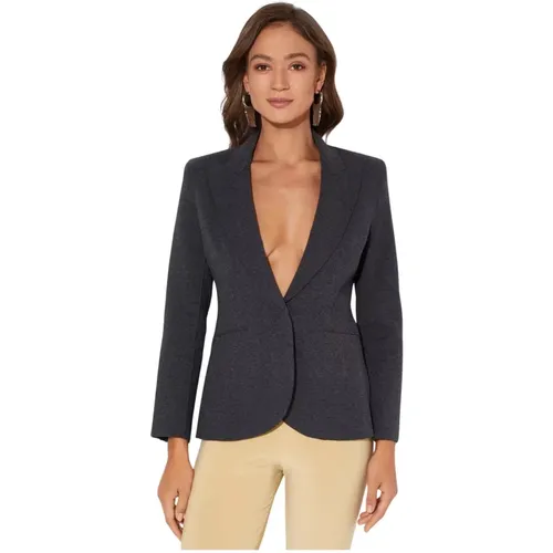 Dunkelgraue Blazer Slim Fit , Damen, Größe: S - Norma Kamali - Modalova