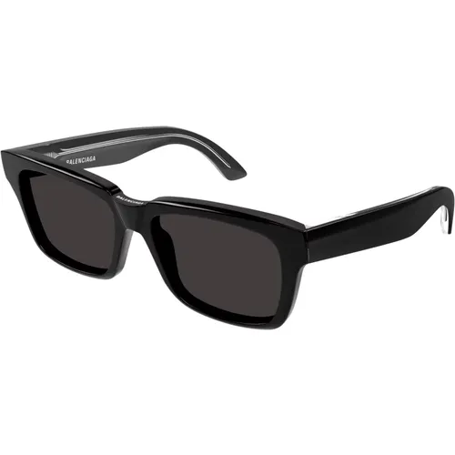 Schwarze Sonnenbrille Bb0346S , unisex, Größe: 55 MM - Balenciaga - Modalova