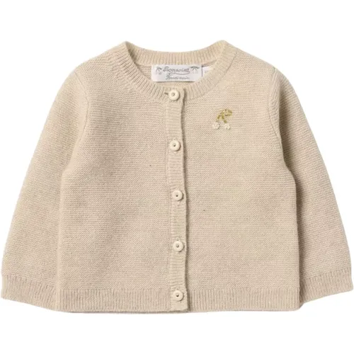 Kaschmir Kinder Cardigan Beiger Pullover - Bonpoint - Modalova