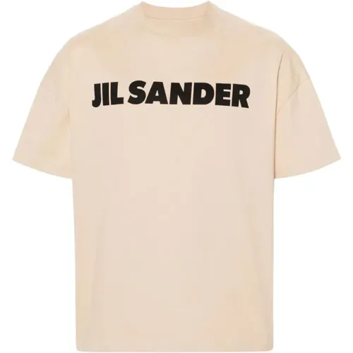 Cotton T-shirt with Logo Print , male, Sizes: L, XL, 2XL, M - Jil Sander - Modalova