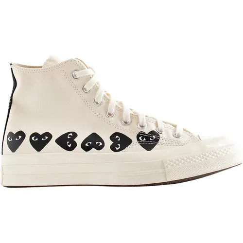 Hohe Top Multi Heart Sneakers , Herren, Größe: 42 1/2 EU - Comme des Garçons Play - Modalova