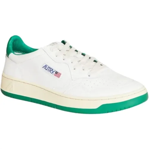 White and Leather Low-Top Sneakers , male, Sizes: 9 UK, 7 UK, 6 UK - Autry - Modalova