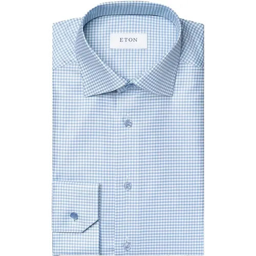 Slim Fit Baumwoll Lyocell Hemd , Herren, Größe: 3XL - Eton - Modalova