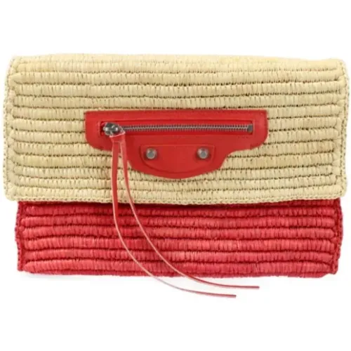 Pre-owned Raffia Balenciaga Clutch , female, Sizes: ONE SIZE - Balenciaga Vintage - Modalova