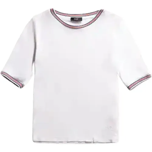Weiße T-Shirts und Polos , Damen, Größe: XL - Fay - Modalova