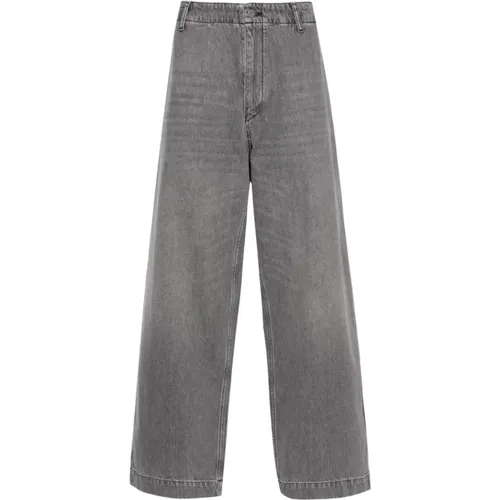 Graue Denim Straight Leg Hose , Herren, Größe: L - Emporio Armani - Modalova