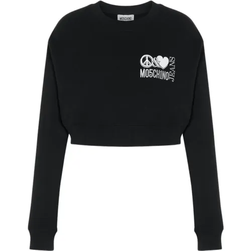 Stylish Sweatshirt , female, Sizes: XS, M - Moschino - Modalova