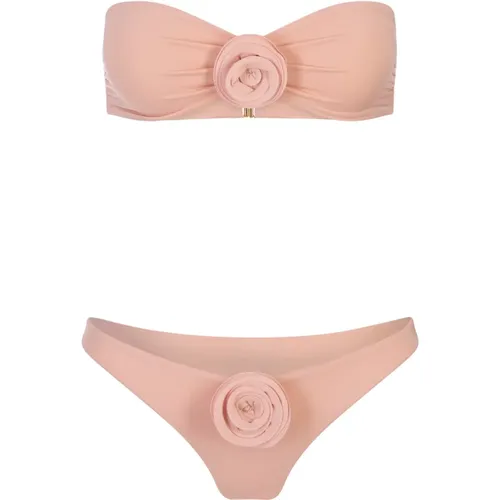 Quarz Bikini-Set mit Blumendetail , Damen, Größe: L - La Revêche - Modalova