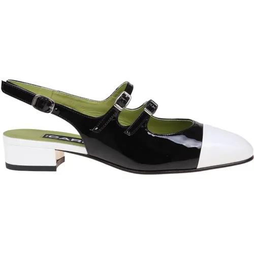 White Patent Leather Slingback Pumps , female, Sizes: 3 UK, 3 1/2 UK, 4 UK, 5 UK, 4 1/2 UK - Carel - Modalova