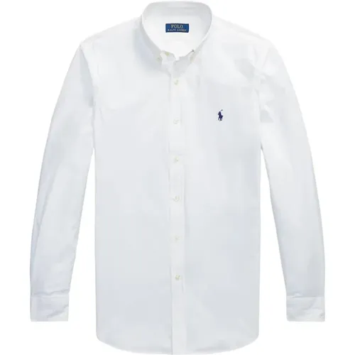 Langarm-Sportshirt Weiß , Herren, Größe: L - Ralph Lauren - Modalova