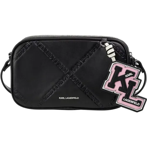 Logo Muster Crossbody Tasche , Damen, Größe: ONE Size - Karl Lagerfeld - Modalova