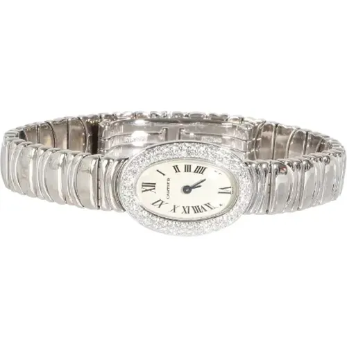 Pre-owned White Gold watches , female, Sizes: ONE SIZE - Cartier Vintage - Modalova