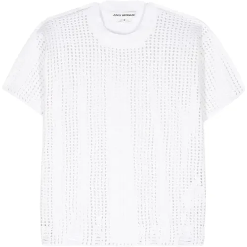 Cremeweißer Stricktop mit offenem Muster - Junya Watanabe - Modalova