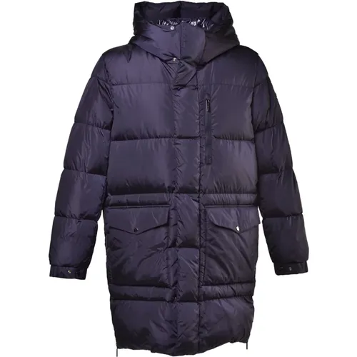 Down jacket in blue nylon Baldinini - Baldinini - Modalova