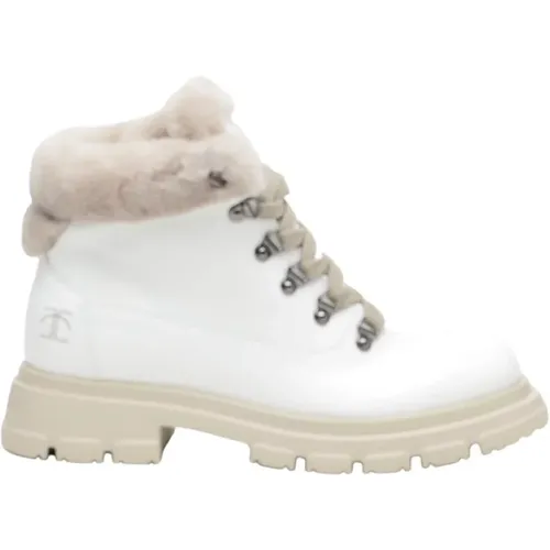 Leather and Sheepskin Ankle Boot , female, Sizes: 2 UK - Candice Cooper - Modalova