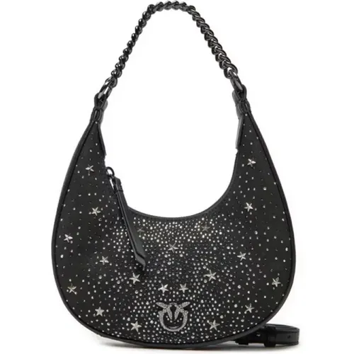 Mini Brioche Hobo Tasche mit Strass - pinko - Modalova