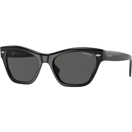Sunglasses, Shaded Sunglasses,Dark Havana Sunglasses,Opal Brown Sunglasses with Brown Shaded Lenses - Vogue - Modalova