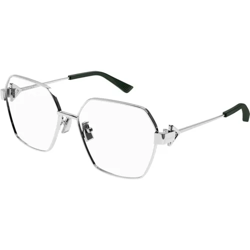 Silver Eyewear Frames,Klassische Schwarze Optische Brille,Brown Copper Sunglasses,Silberne Optische Brille, vielseitig und stilvoll - Bottega Veneta - Modalova