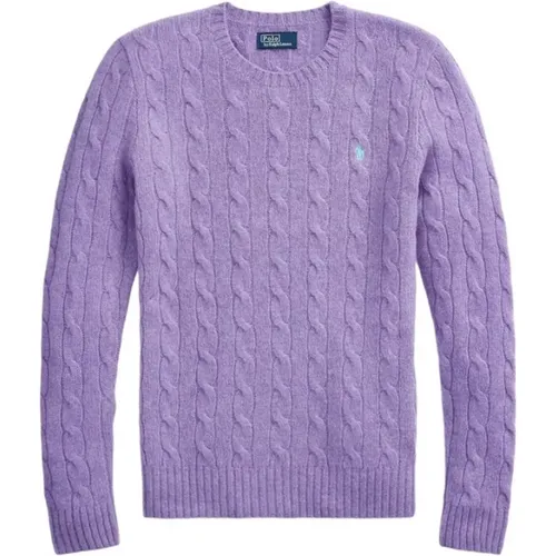 Lilac Sweaters with Girocollo Trecce , female, Sizes: XS - Ralph Lauren - Modalova