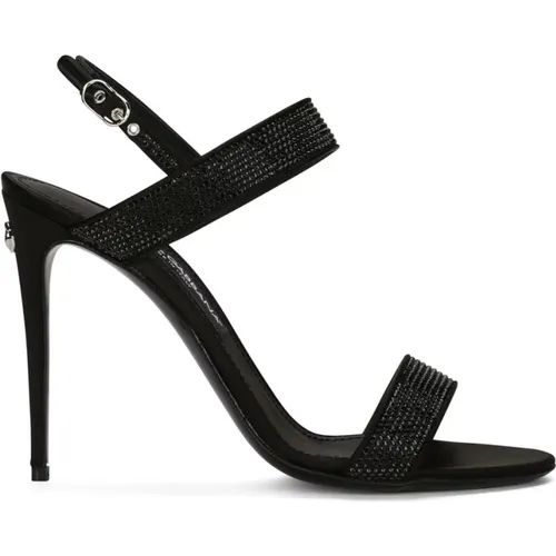 Crystal Embellished High Heel Sandals , female, Sizes: 7 UK, 3 UK, 3 1/2 UK, 2 1/2 UK, 8 UK - Dolce & Gabbana - Modalova