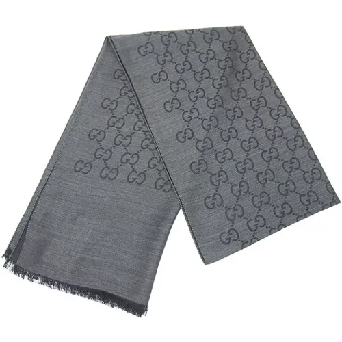 Two-Tone GG Pattern Wool and Silk Shawl , female, Sizes: ONE SIZE - Gucci - Modalova