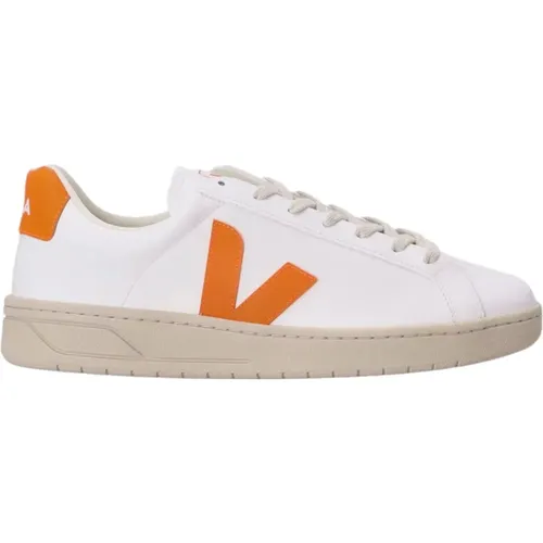 Weiße Urca Sneakers mit orangefarbenen Einsätzen , Herren, Größe: 41 EU - Veja - Modalova