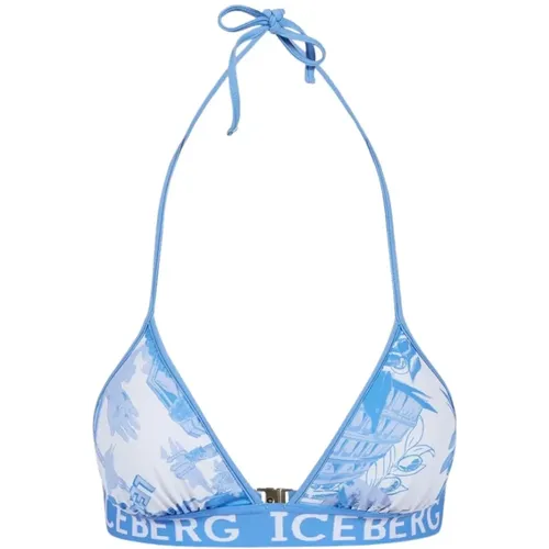 Roma Print Bikini Top Iceberg - Iceberg - Modalova