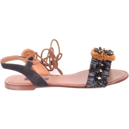 Bunte Flache Sandalen für den Sommer , Damen, Größe: 37 EU - Dolce & Gabbana - Modalova