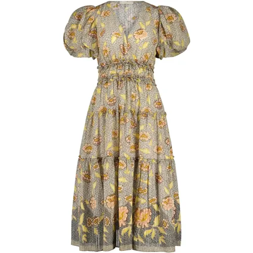 Eloisa Dress with Floral Pattern , female, Sizes: L - Ulla Johnson - Modalova