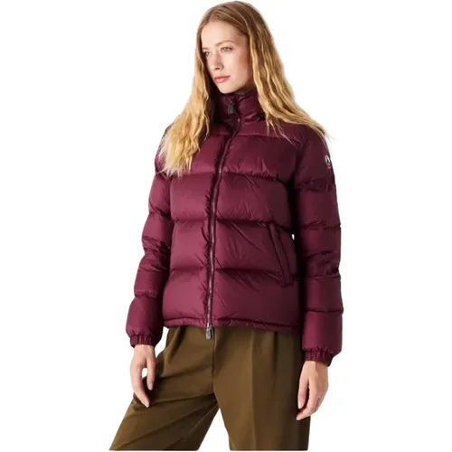 Rote Daunenjacke mit hohem Kragen , Damen, Größe: XS - JOTT - Modalova