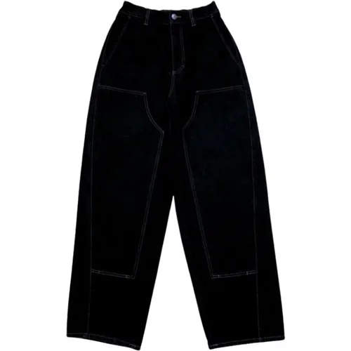 Baggy Denim Jeans Schwarz , Damen, Größe: W27 - Obey - Modalova