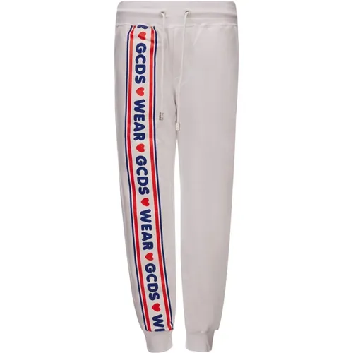 White Logo Track Pants , female, Sizes: S, M - Gcds - Modalova