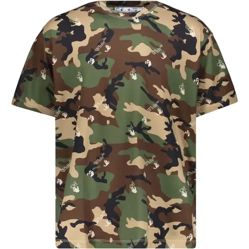 Baumwoll Camo T-Shirt Off White - Off White - Modalova