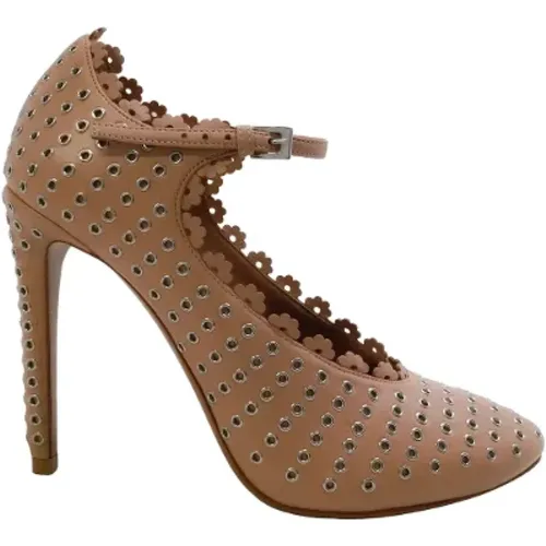 Pre-owned Leather heels , female, Sizes: 7 UK - Alaïa Pre-owned - Modalova