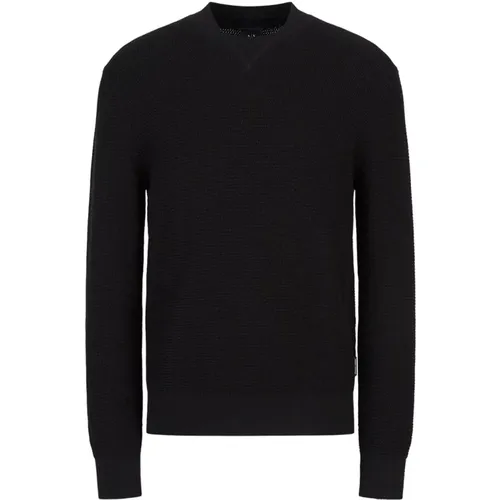 Schwarze Pullover für Männer , Herren, Größe: XL - Armani Exchange - Modalova