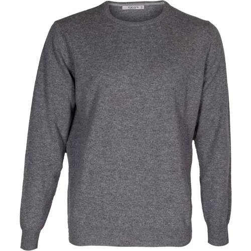 Cashmere crew neck sweater for men , male, Sizes: L, M, XL, 2XL - Kangra - Modalova