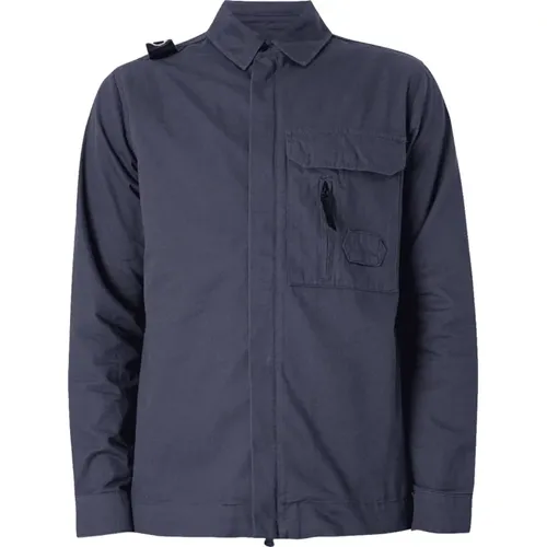 Kadetten-Overshirt-Jacke Marineblau , Herren, Größe: L - MA.STRUM - Modalova