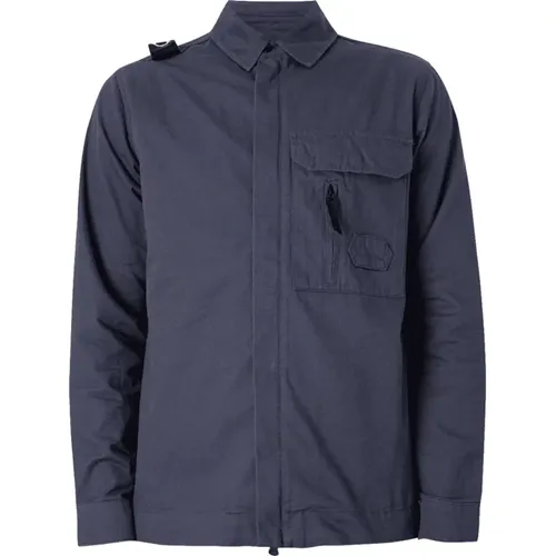 Kadetten-Overshirt-Jacke Marineblau , Herren, Größe: M - Ma.strum - Modalova