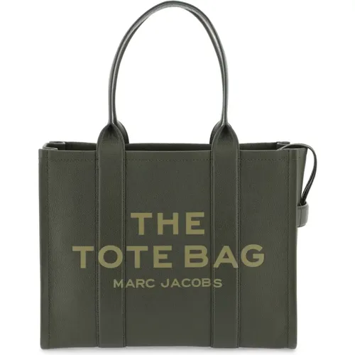 Strukturierte Leder-Tote-Bag mit Logo - Marc Jacobs - Modalova