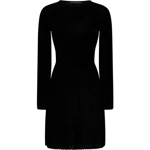 Velvet Effect Dress with Flared Skirt , female, Sizes: XS - Antonino Valenti - Modalova