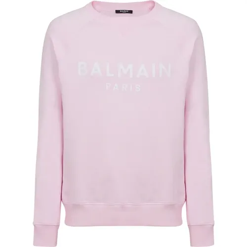 Paris bedruckter Sweatshirt , Herren, Größe: M - Balmain - Modalova