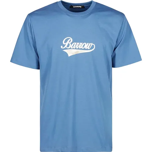 Baumwoll-T-Shirt mit Logo-Print,Schwarzes Jersey T-Shirt,Off Jersey T-Shirt - BARROW - Modalova