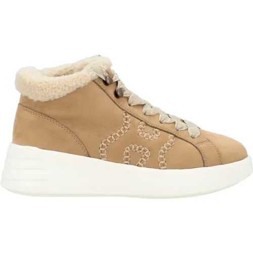 Rebel Suede Sneakers in Biscotto Color , female, Sizes: 7 UK, 4 1/2 UK - Hogan - Modalova