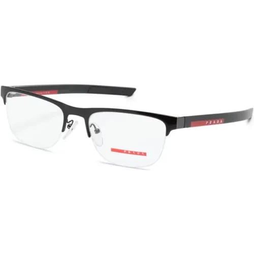 Schwarze Linea Rossa Optische Brille - Prada - Modalova