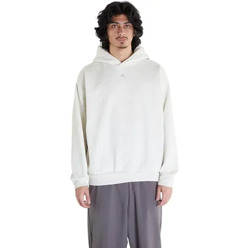 Kapuzenpullover Creme , Herren, Größe: L - Adidas - Modalova