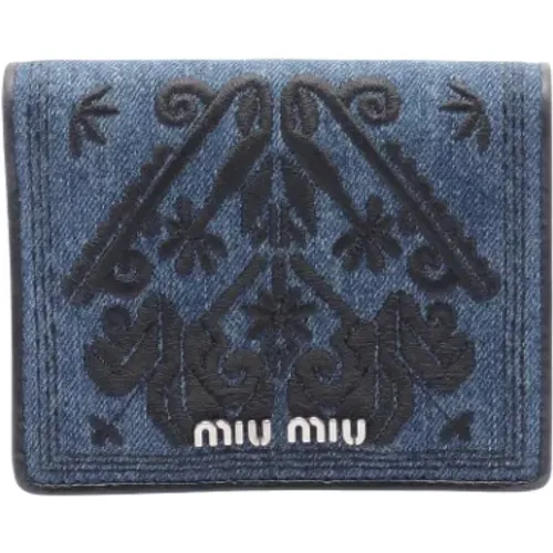 Pre-owned Leather wallets , female, Sizes: ONE SIZE - Miu Miu Pre-owned - Modalova