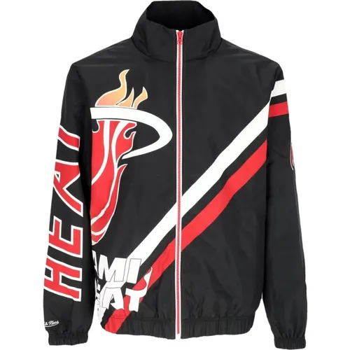 Miami Heat NBA Windbreaker Jacke , Herren, Größe: S - Mitchell & Ness - Modalova