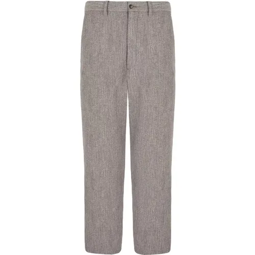 Tailored Grey Trousers Stretch Design , male, Sizes: M - Giorgio Armani - Modalova