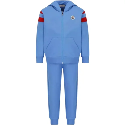 Blaue Kapuzenpullover mit Logo - Moncler - Modalova